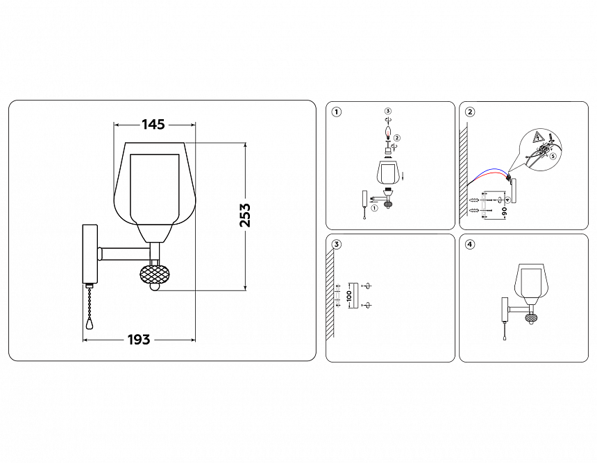 TR3158 CH/CL хром/прозрачный E27 max 40W 253*145*193 TR3158 CH/CL хром/прозрачный E27 max 40W 253*145*193